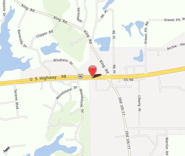 Location Map: 6504 Hwy 98 West Hattiesburg, MS 39402